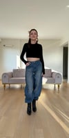 Parmak Geçirrmeli Crop Badi Siyah