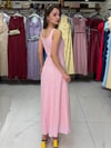 Pembe Brade Astarlı Elbise