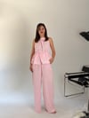 Pembe Keten Bağlamalı Takım