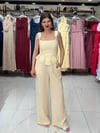 Sarı Korse Bluz Pantolon Takım