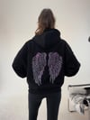 Siyah Angel Taşlı Sweat SWEATSHİRT - Taksim Butik