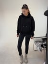 Siyah Angel Taşlı Sweat SWEATSHİRT - Taksim Butik