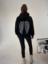 Siyah Angel Taşlı Sweat SWEATSHİRT - Taksim Butik