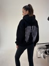 Siyah Angel Taşlı Sweat SWEATSHİRT - Taksim Butik