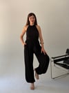 Siyah Balon Pantolonlu Halter Yaka Takım