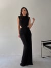 Siyah Bel Dekolteli Drapeli Elbise ELBİSE - Taksim Butik