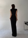 Siyah Bel Dekolteli Drapeli Elbise ELBİSE - Taksim Butik