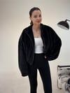 Siyah Bomber Eteği Lastikli Ceket KABAN & MONT & CEKET - Taksim Butik