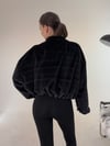 Siyah Bomber Eteği Lastikli Ceket KABAN & MONT & CEKET - Taksim Butik