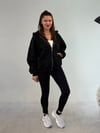 Siyah Fermuarlı Melek Sweat SWEATSHİRT - Taksim Butik