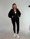 Siyah Fermuarlı Melek Sweat SWEATSHİRT - Taksim Butik
