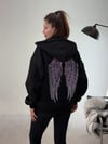 Siyah Fermuarlı Melek Sweat SWEATSHİRT - Taksim Butik