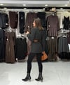 Siyah Kemer Detaylı Blazer Ceket