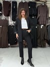 Siyah Kemerli Cep Detaylı Pantolon
