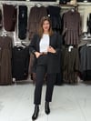 Siyah Kemerli Cep Detaylı Pantolon