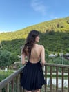 Siyah Keten elbise