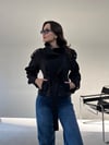 Siyah Kısa Trenç TRENÇKOT - Taksim Butik