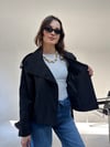 Siyah Kısa Trenç TRENÇKOT - Taksim Butik