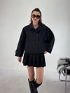 Siyah Marina Kısa Trenç TRENÇKOT - Taksim Butik