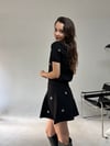 Siyah Parlak Taşlı Etek Üst Carmen Takım TAKIM - Taksim Butik