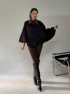 Siyah Pelerin Mont TRENÇKOT - Taksim Butik