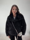 Siyah Peluş Kürk Kaban KABAN & MONT & CEKET - Taksim Butik