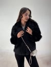 Siyah Peluş Kürk Kaban KABAN & MONT & CEKET - Taksim Butik