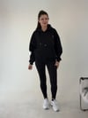 Siyah Yıldız Baskılı Taşlı Sweat SWEATSHİRT - Taksim Butik