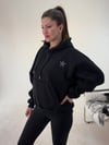 Siyah Yıldız Baskılı Taşlı Sweat SWEATSHİRT - Taksim Butik