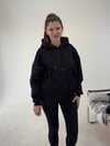 Siyah Yıldız Baskılı Taşlı Sweat SWEATSHİRT - Taksim Butik