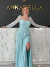 Su Yeşili Gotik Abiye