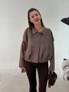 Sütlü Kahve Süet Fermuarlı Ceket  KABAN & MONT & CEKET - Taksim Butik
