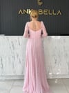 Toz Pembe Gotik Abiye