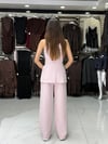Toz Pembe Yelek Pantolon Takım