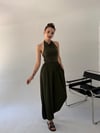 Yeşil Balon Pantolonlu Halter Yaka Takım