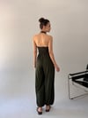Yeşil Balon Pantolonlu Halter Yaka Takım