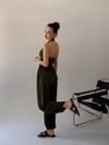 Yeşil Balon Pantolonlu Halter Yaka Takım