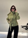 Zeytin Yeşili Kısa Trenç TRENÇKOT - Taksim Butik