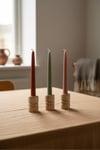 ( MUM 6 ) 3'lü El Yapımı Doğal Ahşap Vazo Şamdan Mumluk 7 cm Modern Dekoratif İskandinav Masif Mumluk