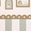 ( PP-26) Bebek & Çocuk Odası Ahşap Dalgalı Bordür 3mm Kabartmalı Yapışkanlı Çiçek Motifli