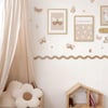 ( PP-8) Bebek & Çocuk Odası Ahşap Dalgalı Bordür 3mm Kabartmalı Şerit Boyanabilir