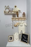 ( Raf-02 ) Ahşap Raf Askılık Ve Kitaplık Rafı-Eğitici Montessori Raf 2 Adet Çocuk Bebek Odası Raf 50 cm x 8 cm