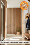 Code133 KENDİNDEN YAPIŞKANLI DUVAR KAPLAMA AHŞAP ÇİTA GÖRÜNÜMLÜ FOLYO İSKANDİNAV PANEL (100X300cm)