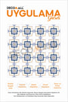 CodeK-12 Kendinden Yapışkanlı FOLYO KARO Suya Dayanıklı Mutfak Banyo Zemin Kaplama 30x30 Cm(4 ADET)