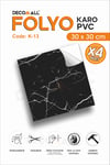 CodeK-13 Kendinden Yapışkanlı FOLYO KARO Suya Dayanıklı Mutfak Banyo Zemin Kaplama 30x30 Cm(4 ADET)