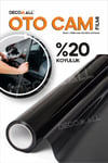 Dd Oto Cam Filmi 75cm x 3m %20 Siyah Koyu Ton Güneş Koruyucu Isı ve Işık Önleyici Cam Fİlmi