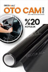 Dd Oto Ön Büyük Cam Filmi 100cm x 3m %20 Siyah Koyu Ton Güneş Koruyucu Isı Önleyici