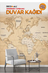 (H-5s) Dünya Haritası Duvar Kağıdı | Kendinden Yapışkanlı | Ev & Ofis Dekoru Poster