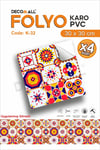 K-32 Kendinden Yapışkanlı FOLYO KARO Suya Dayanıklı Mutfak Banyo Zemin Kaplama 30x30 Cm(4 ADET)