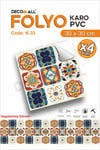 K-33 Kendinden Yapışkanlı FOLYO Suya Dayanıklı Mutfak Banyo Zemin Kaplama 30x30cm (Laminasyonlu)